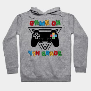 Back To School Game On 4th Grade Funny Gamer Kids Boys Hoodie